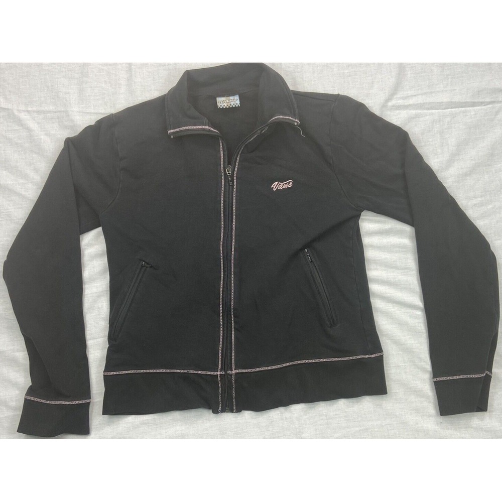 Vans Women's Black Zip-Up Track Jacket